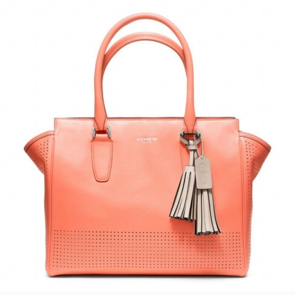 COPY - Coach Perforated Carryall Candace Pink/Peach - Picture 2 of 8